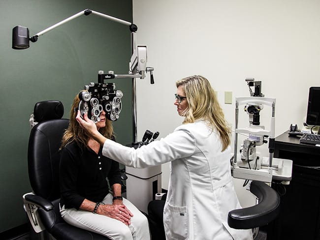 Photo of Dr. Kramer with a patient.